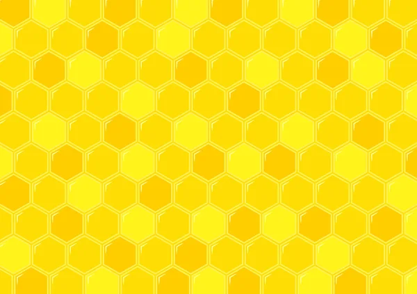Bee Comb Background Bee Hive Abstract Yellow Honeycombs Background Vector — Stock Vector