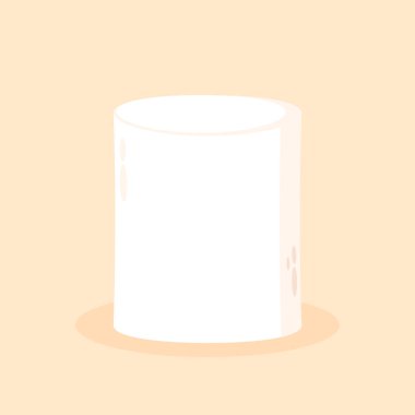 Şekerlemeli çizgi film vektörü. Marshmallow logo tasarımı. Şekerleme simgesi.