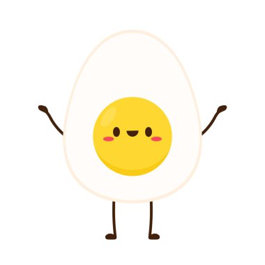 Yumurta çizgi film vektörü. Yumurta karakter tasarımı.