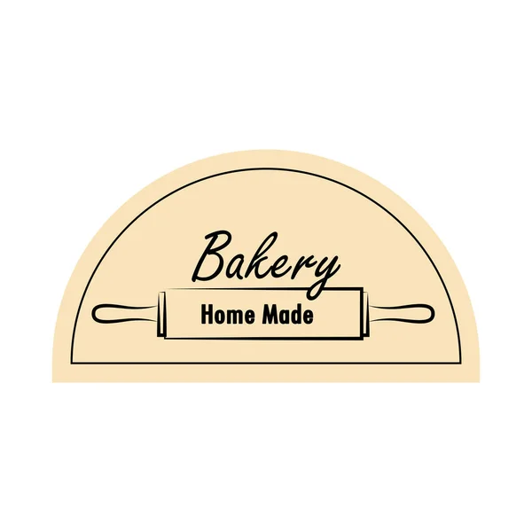 Rolling Pin Símbolo Diseño Del Logotipo Panadería Panadería Signo Vector — Archivo Imágenes Vectoriales