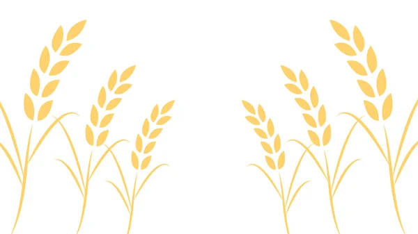 Beyaz Arka Planda Buğday Buğday Vektörü Duvar Kağıdı Metin Için — Stok Vektör