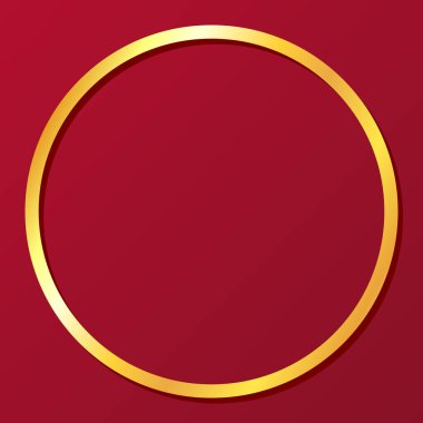 Altın çerçeve sınır altın vektör ince yatılı daire elementi. Metin için boş alan. Boşluğu kopyala.