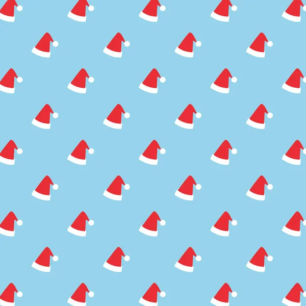 Fond Motif Noël Avec Chapeaux Rouges Père Noël Chapeaux Père — Image vectorielle
