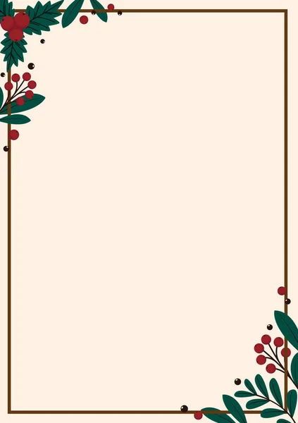 Merry Christma Frame Elegant Merry Christmas New Year 2023 Cards — Stock Vector