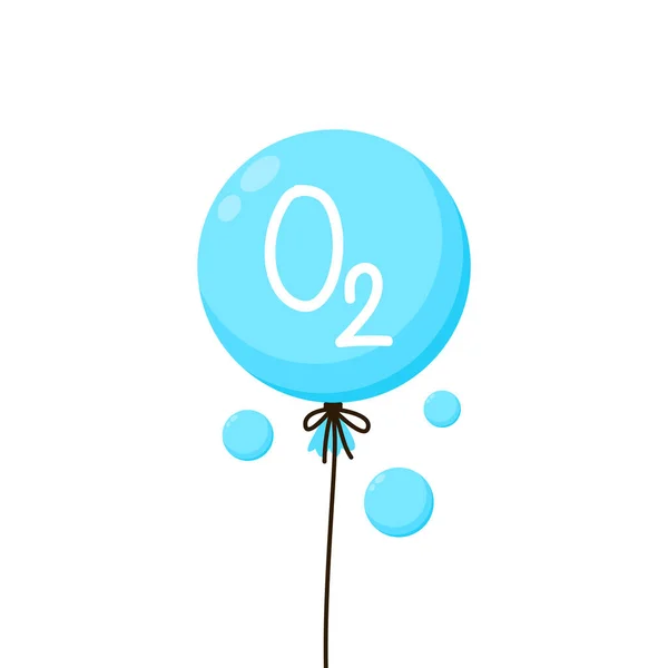 Sauerstoff Vektor Symbol Mit Wassertropfen Oder Sauerstoff Auf Weißem Hintergrund — Stockvektor