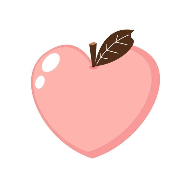 Peach向量 桃心向量 白色背景的桃子Peach Logo Design — 图库矢量图片