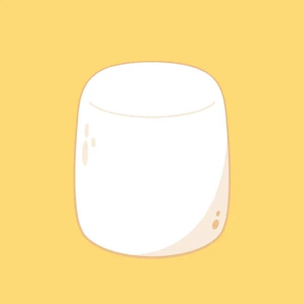 Vetor Desenhos Animados Marshmallow Design Logotipo Marshmallow Ícone Marshmallow — Vetor de Stock