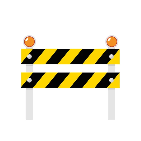 Construction Barrier Isolated White Background Symbols Restricted Area Which Construction — Image vectorielle