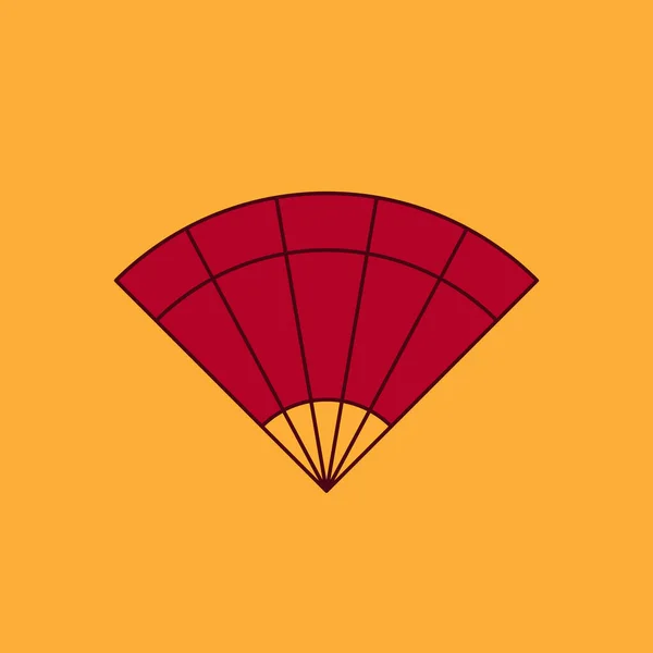 Chinese New Year Fan Fill Line Icon Chinese New Year — 스톡 벡터