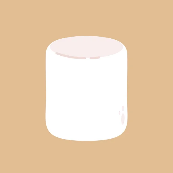 Marshmallow Vettore Dei Cartoni Animati Logo Marshmallow Design Icona Marshmallow — Vettoriale Stock