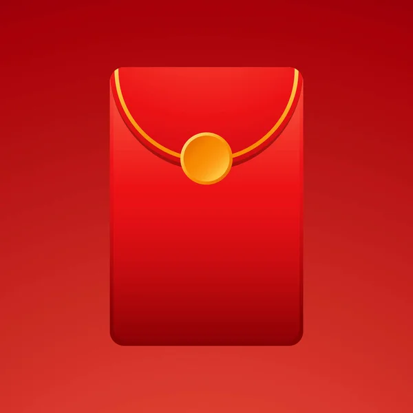 Çin Ödülü Kırmızı Kağıt Paketi Zarf Vektörü Mutlu Çin Yeni — Stok Vektör