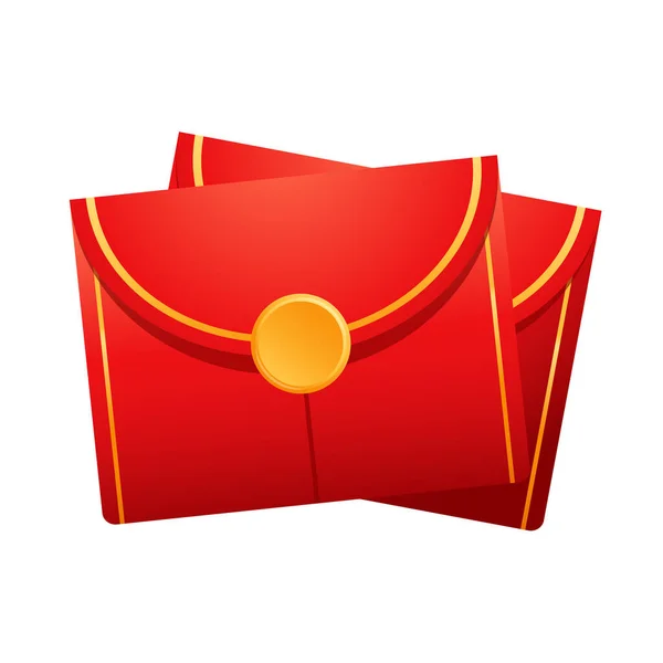 Chinese Reward Red Paper Pack Envelope Vector Happy Chinese New — ストックベクタ