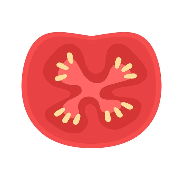 Tomaat Witte Achtergrond Vectorillustratie Van Verse Tomaten — Stockvector