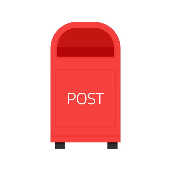 Posta Kutusu Vektörü Beyaz Arkaplanda Posta Kutusu — Stok Vektör
