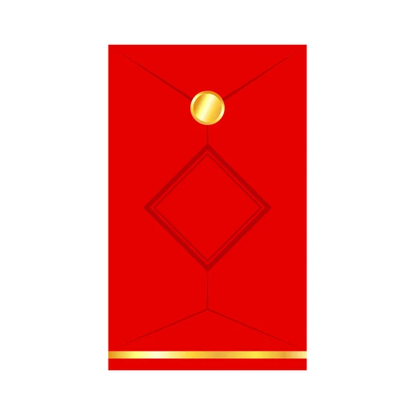 Chinese Reward Red Paper Pack Envelope Vector Happy Chinese New — 스톡 벡터