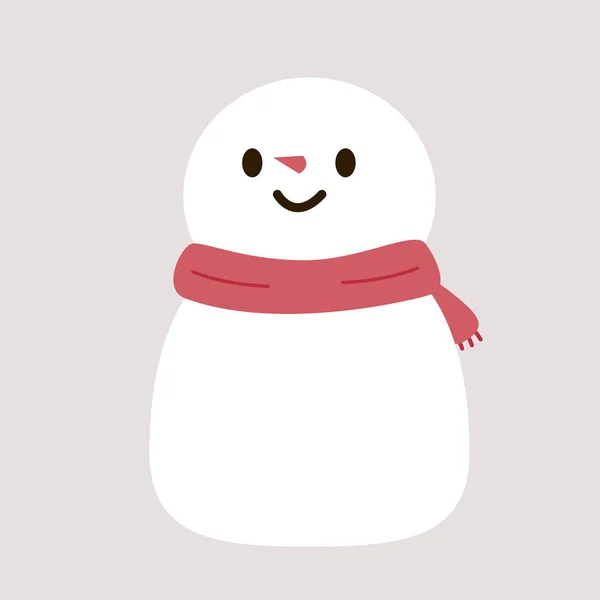 Sněhulák Kreslený Vektor Sněhulák Nosí Zimní Motiv Grafický Zdroj Zimě — Stockový vektor