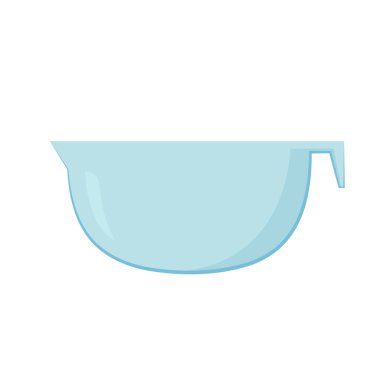 Kap vektörü ölçülüyor. Beyaz arkaplanda ölçü kabı.