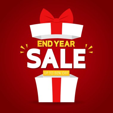 End year sale banner design. Sale poster design. wallpaper. background. End of year sale poster.