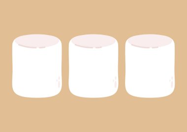 Beyaz şekerlemeler pembe arka planda izole edilmiş. Şekerleme yığını.