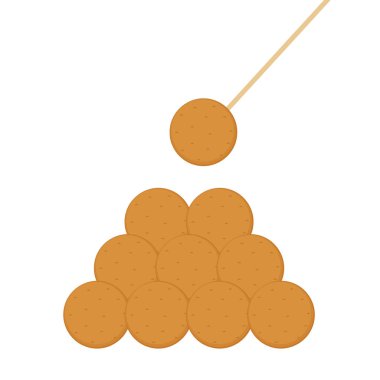 Et topu vektörü. Beyaz arkaplanda et topu.