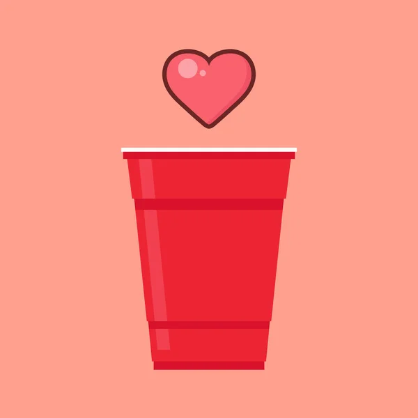 Isolated of disposable red soda cup Royalty Free Vector