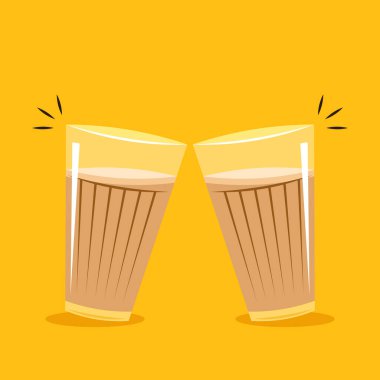 Indian hot drink vector. Indian chai icon. Chai is Indian drink. Kettle vector.