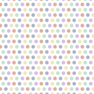 Pattern or texture with colorful polka dots on white background for kids background, blog, web design, scrapbooks, party or baby shower invitations and wedding cards.
