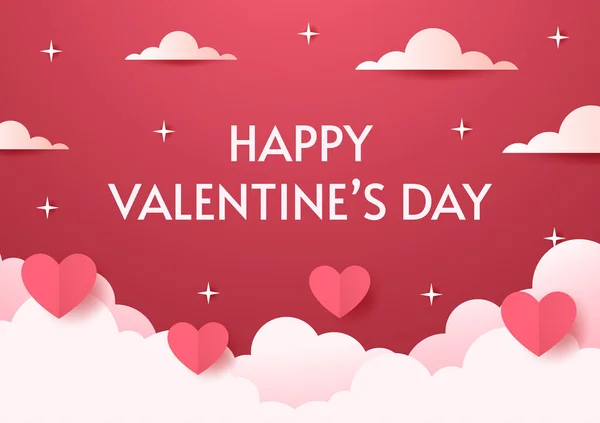 Valentine Day Banner Happy Valentine Day Greeting Card Design Holiday —  Vetores de Stock