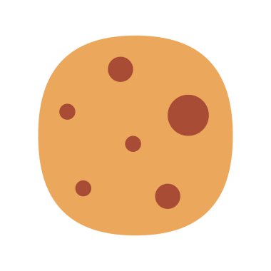 Kurabiye logosu tasarımı. Beyaz arkaplanda çerez vektörü.