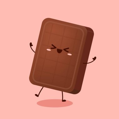 Şirin ve komik çikolata karakteri. Çikolata maskotu..