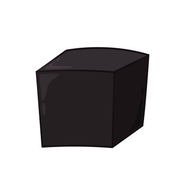 Grass jelly vector. Grass jelly isolated on white background. Vector illustration of sweet dessert concept. Pile of Grass jelly.