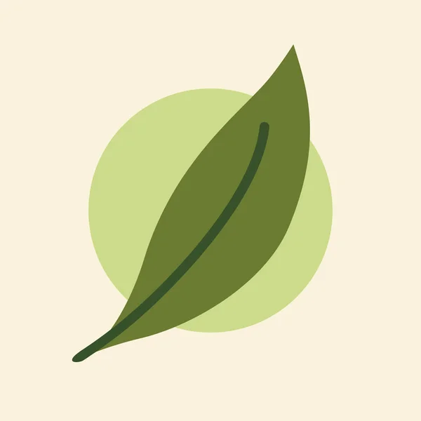 Leaf Logo Design Inspiration Tea Leaf Vector Isolated Cream Background — Wektor stockowy