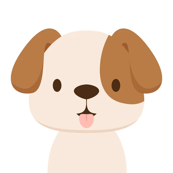 Ευτυχισμένο Κουτάβι Κινούμενα Σχέδια Κάθεται Πορτρέτο Του Χαριτωμένο Μικρό Σκυλί — Διανυσματικό Αρχείο