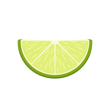 Beyaz arka planda limon vektörü. Yarı kireç vektörü.