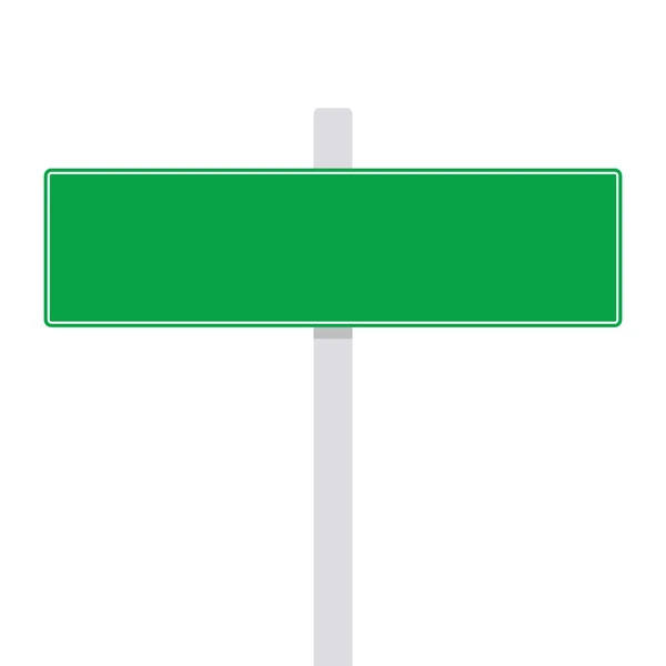 Blank Freeway Sign Isolated White Background Free Space Text Road — Vector de stock