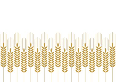 Buğday desenli duvar kağıdı. Yulaf sembolü. Metin için boş alan. Pirinç işareti. Pirinç desenli duvar kağıdı.