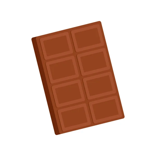Chocolade Bar Vector Chocoladereep Witte Achtergrond — Stockvector