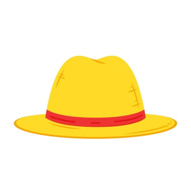 Farmer hat on white background. Peasant hat vector.