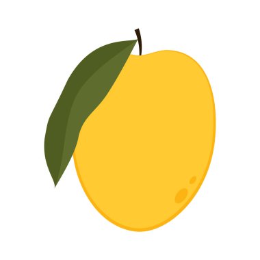 Mango vektörü. Beyaz arka planda mango. Logo tasarımı. Mango karikatür vektörü. Tayland tatlısı..