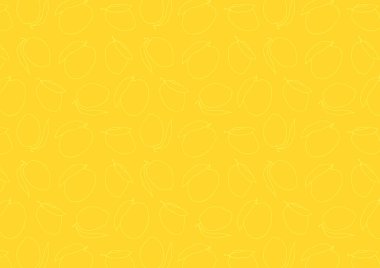 Mango desenli duvar kağıdı. Mango sembolü vektörü. Tayland meyvesi.