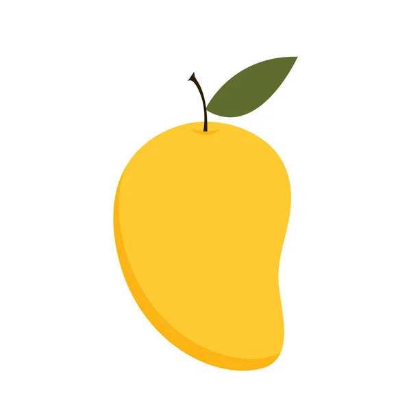 Mango Vektorn Mango Vit Bakgrund Logotyp Design Mango Tecknad Vektor — Stock vektor