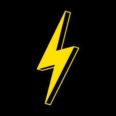 Bolt logosu tasarımı. Gök gürültüsü sembolü. Cıvata vektörü.