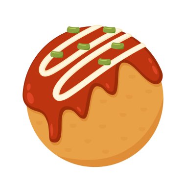 Takoyaki logo design. Takoyaki symbol vector. Takoyaki is japanese food. clipart