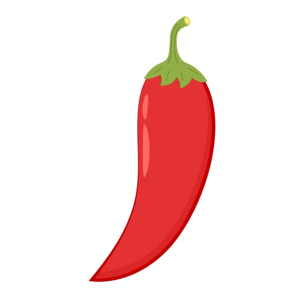 Chili Cartoon Vector Chili Witte Achtergrond Pepervector — Stockvector