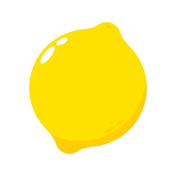 Zitronen Cartoon Vektor Zitrone Auf Weißem Hintergrund — Stockvektor
