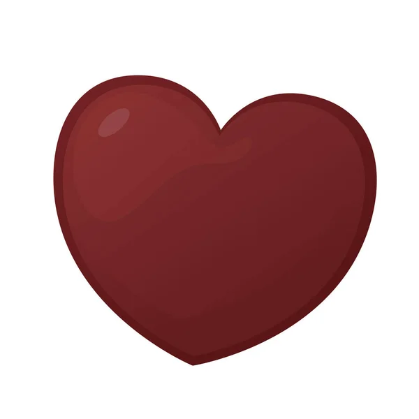 Шоколадна Ікона Серця Векторний Шоколадний День Валентинів День Десерт — стоковий вектор