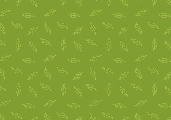 Yeşil Çay Desenli Duvar Kağıdı Yeşil Çay Karalama Vektörü Eşleştirme — Stok Vektör