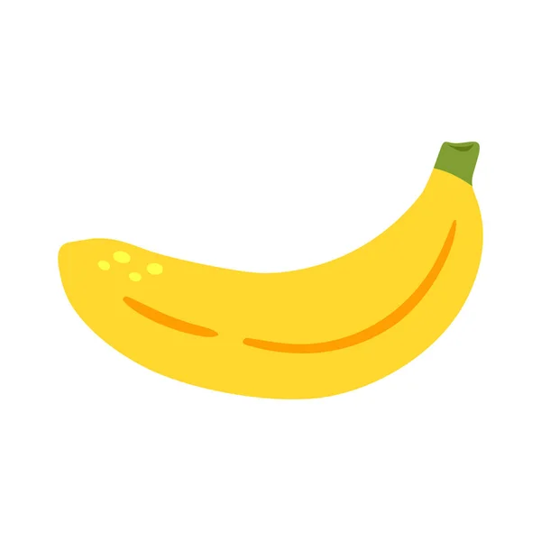 Banana Cartoon Vektor Banane Auf Weißem Hintergrund — Stockvektor