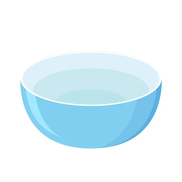 Blue Bowl Icon Isolated White Background Vector Illustration Blue Bowl — Stock Vector
