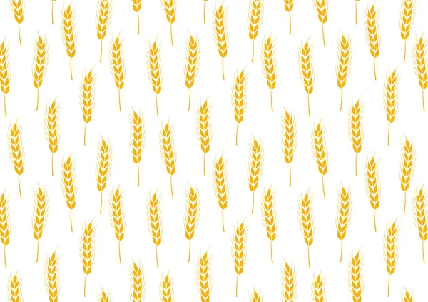 Wheat Pattern Wallpaper Oat Symbol Free Space Text Rice Sign — Stock Vector